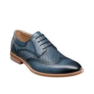 Stacy Adams Mens Fallon EST 1875 Wingtip Shoes 11M Blue Business Formal Office